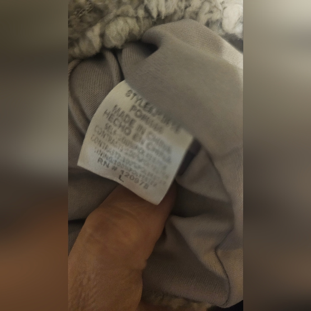 ENTRO COZY GRAY SHERPA PULLOVER SIZE LARGE - Picture 7 of 10